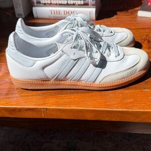 Adidas Samba Light Blue Sneakers with Gum Soles
